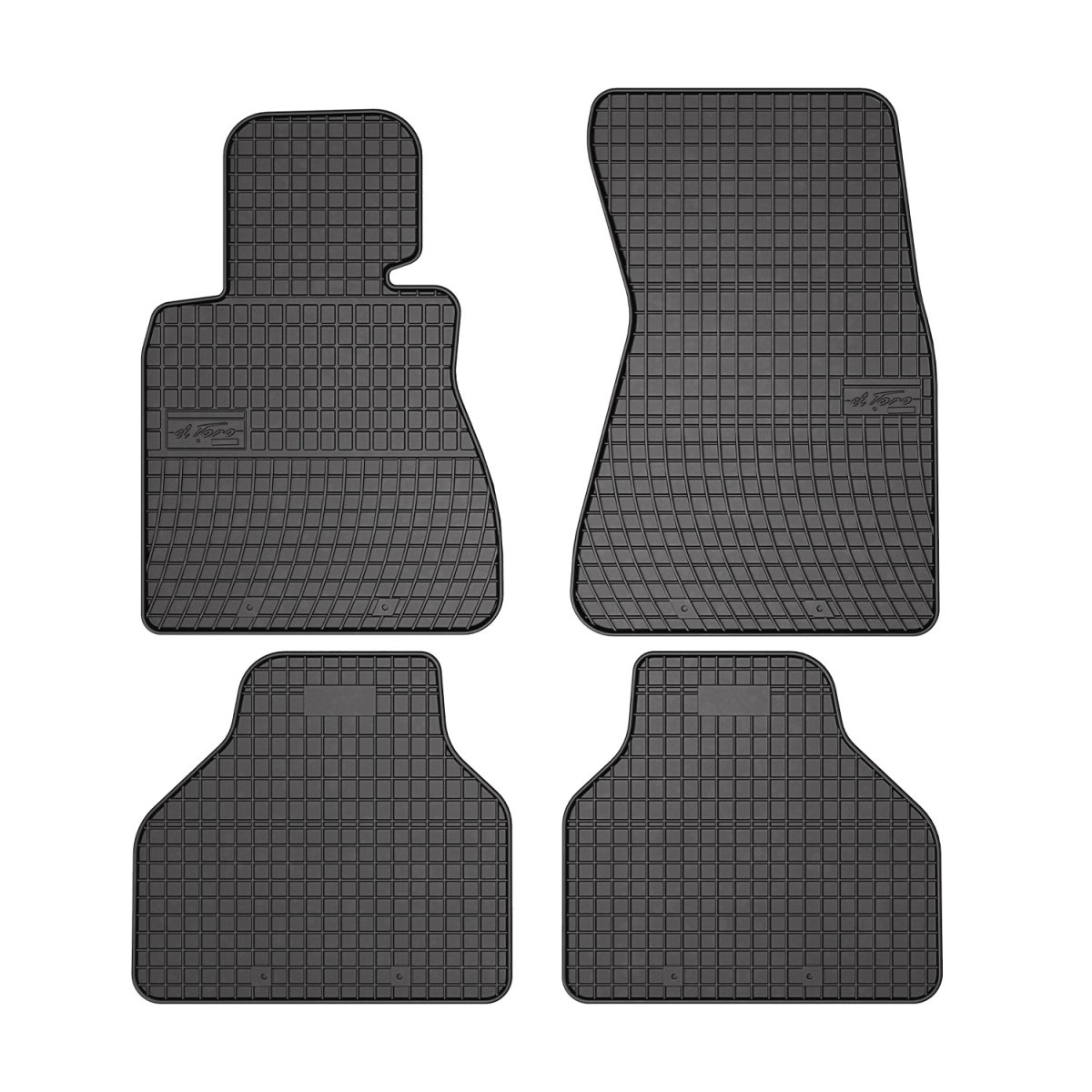 BMW 7 Series E65 E66 E67 Floor Mats - Omac - El Toro Rubber 4 Pcs - Black - '02-'08